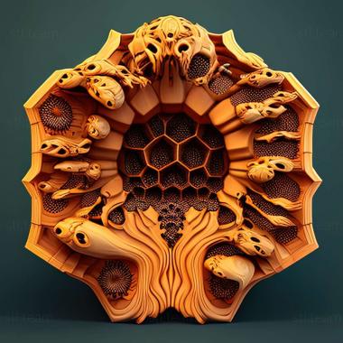 3D model Varroa destructor (STL)